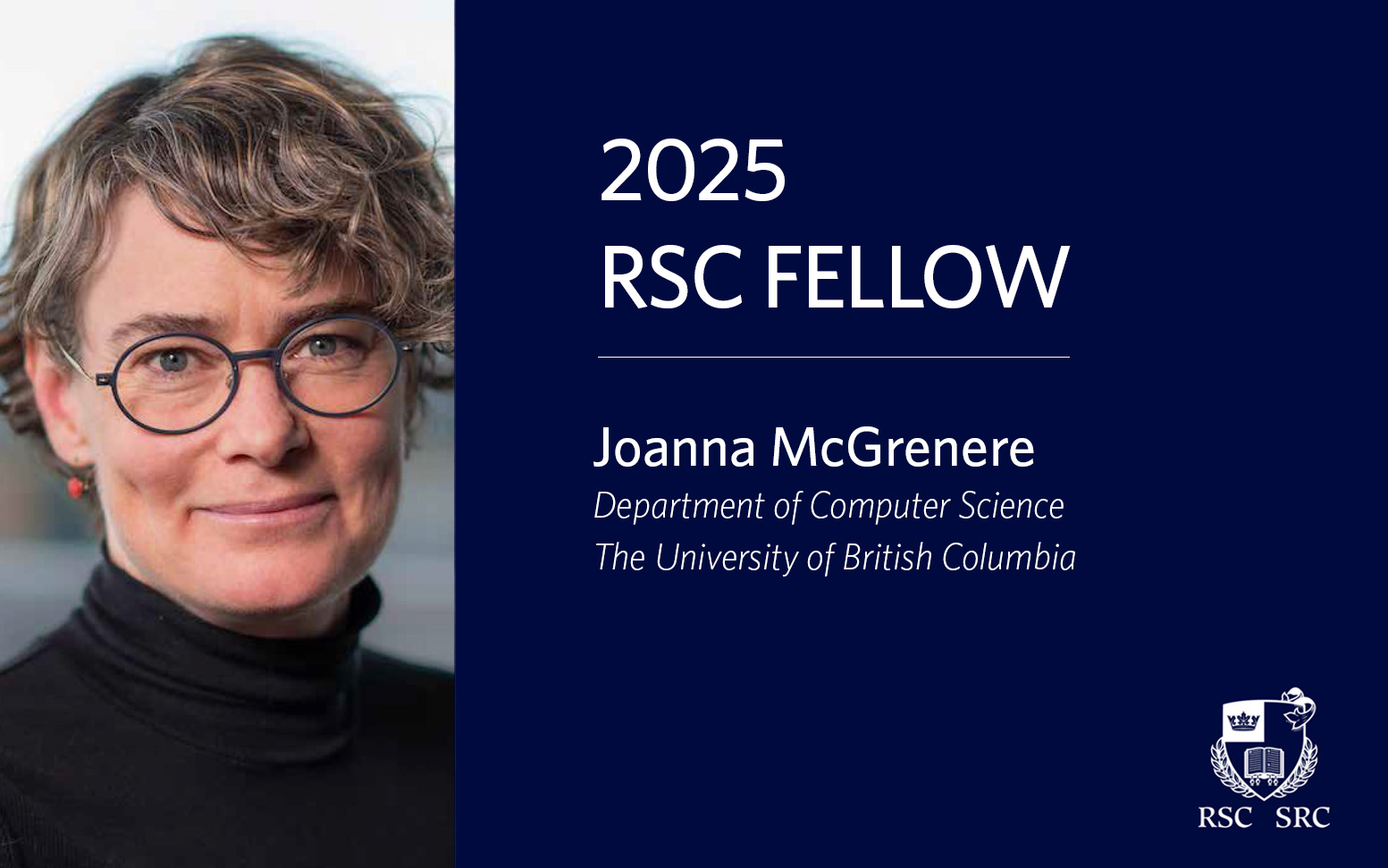 2025 RSC Fellow Joanna McGrenere