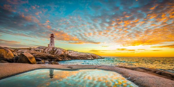 Lighthouse at sunset